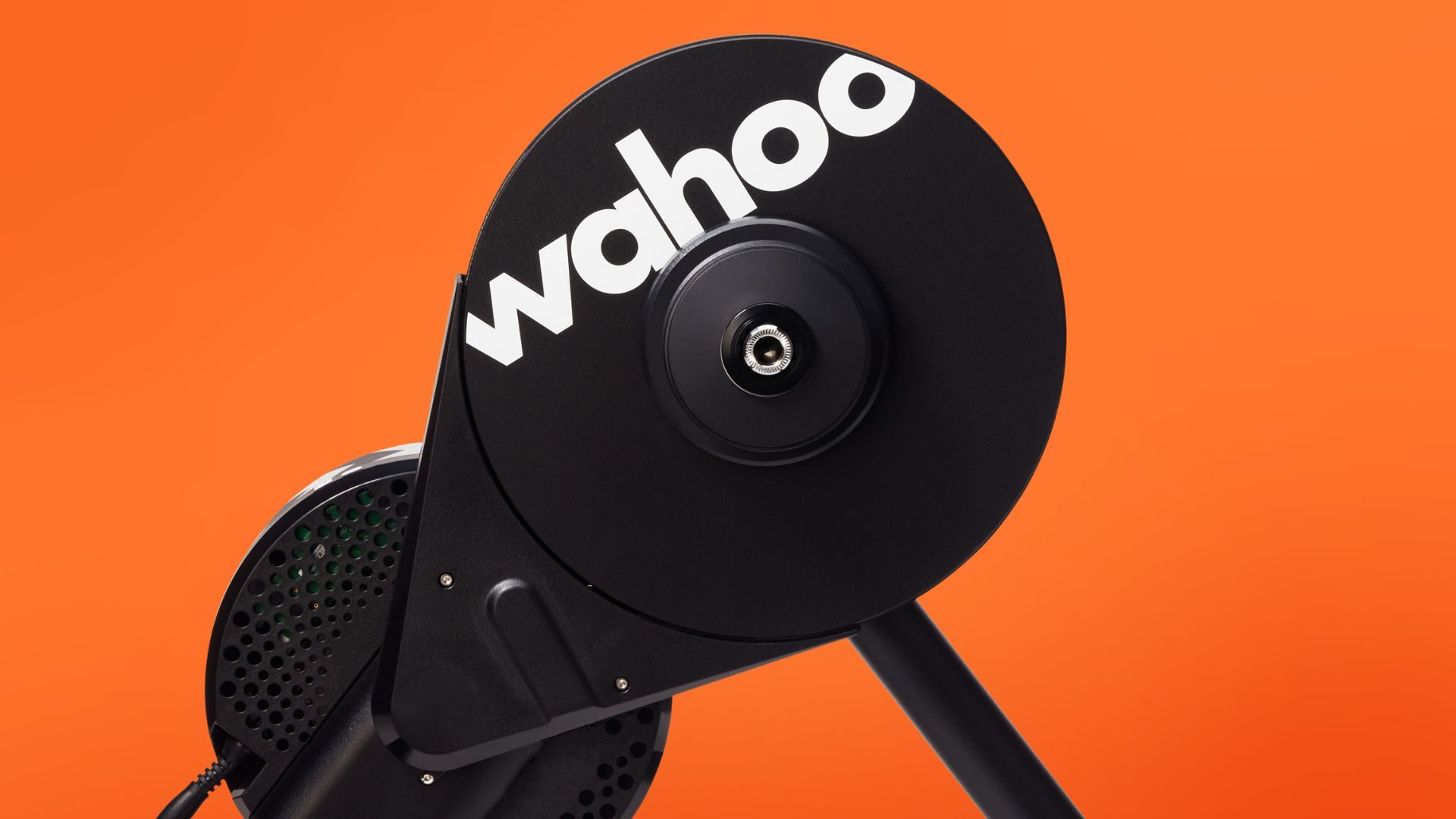 Wahoo KICKR CORE Zwift One against an orange background