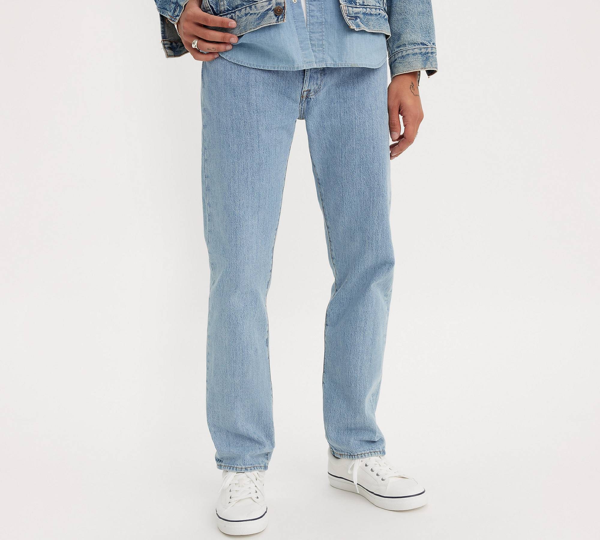 straight medium wash jeans