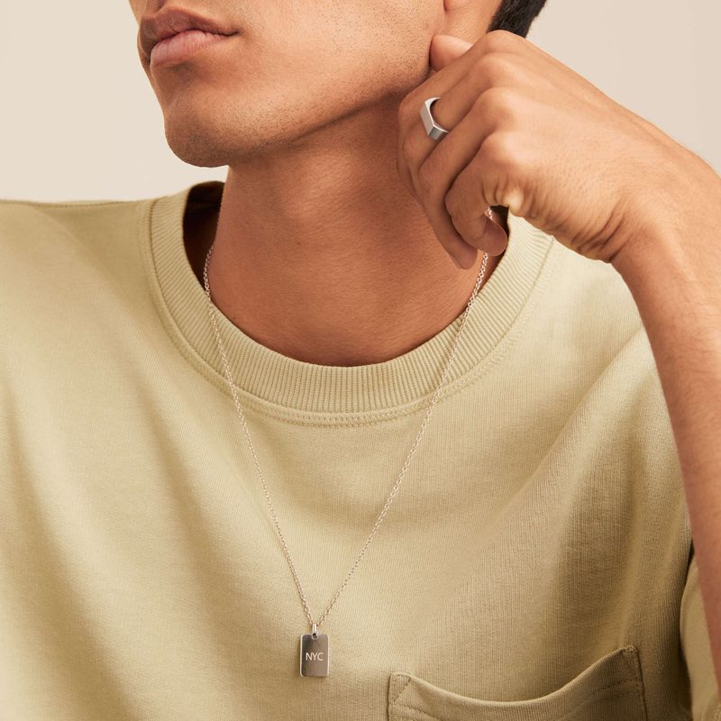 Mejuri Dog Tag Necklace