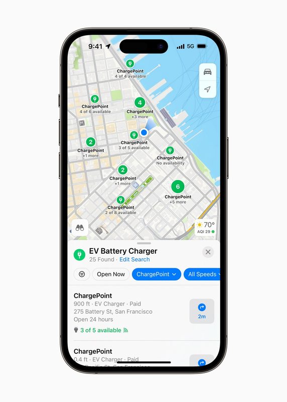 Apple Maps interface