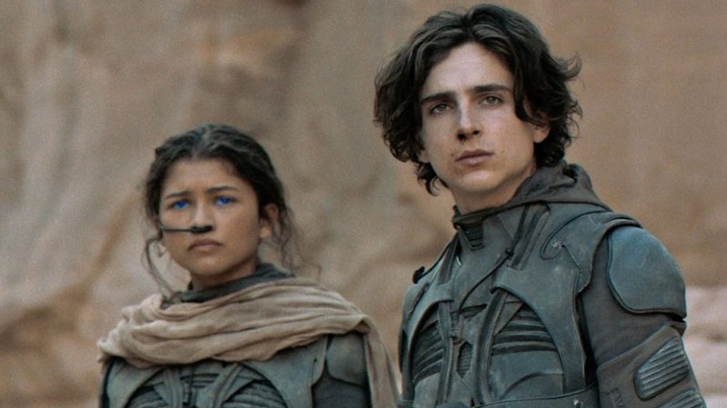 Zendaya and Timothée Chalamet in Dune.