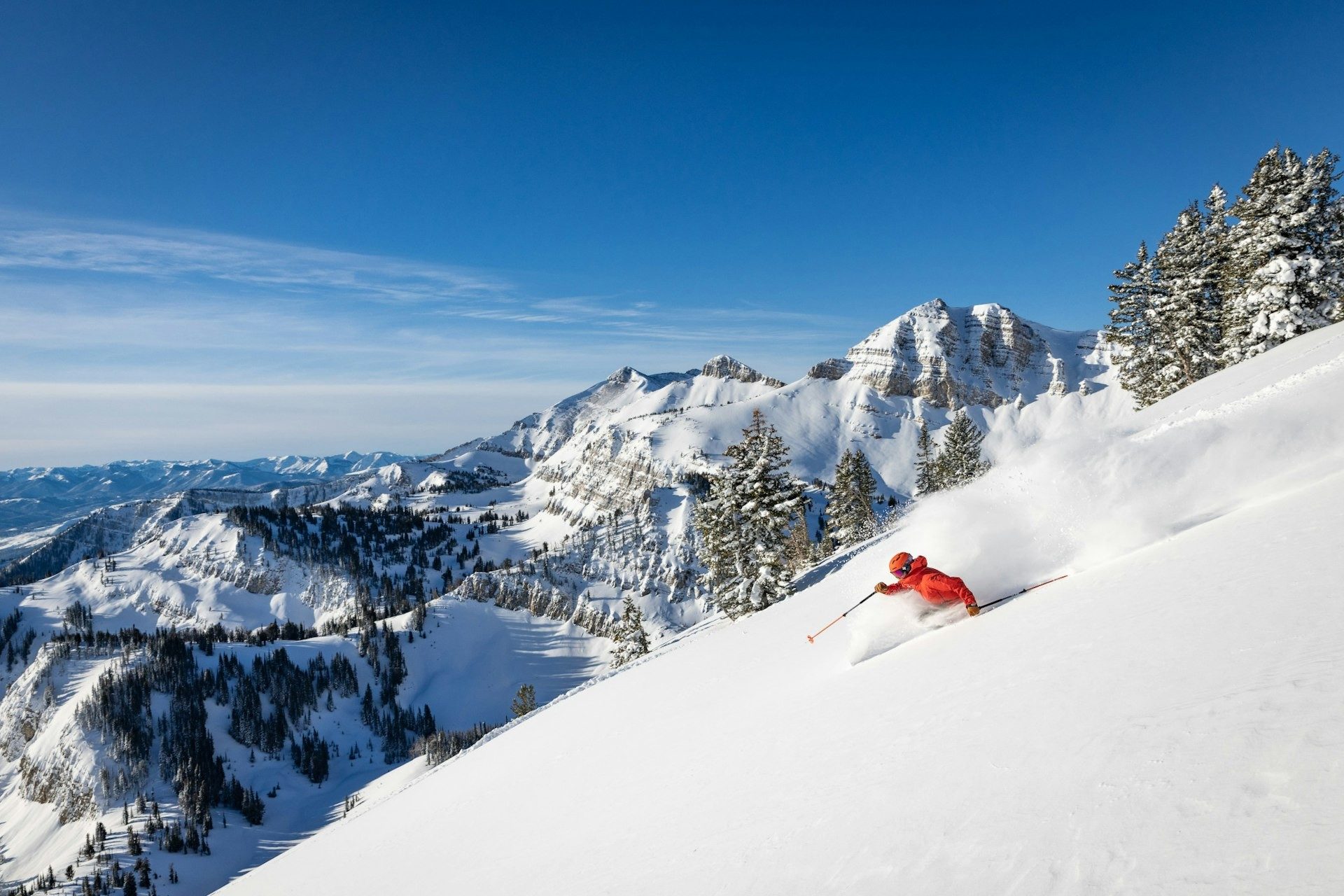 Skiing in Jackson Hole powder