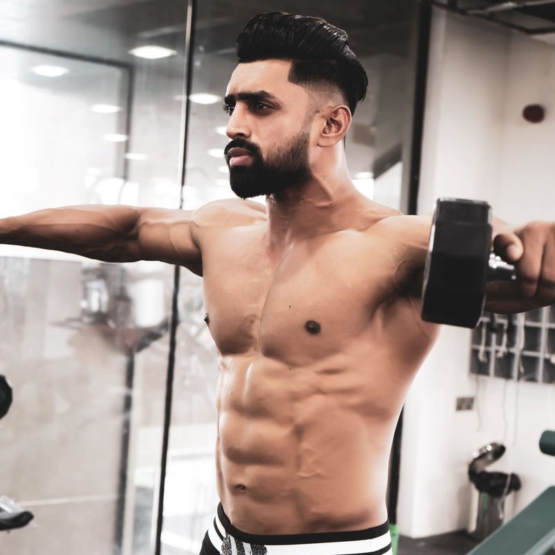 Man doing lateral raises