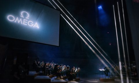 Omega presentation with musicians