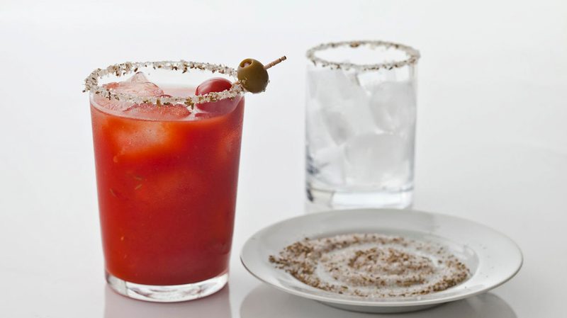 Peri peri fennel Bloody Mary with vodka-infused tomatoes