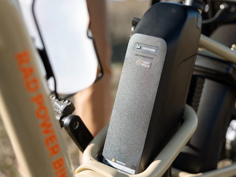Rad Power Bikes Safe Shield thermal resistant external e-bike battery.