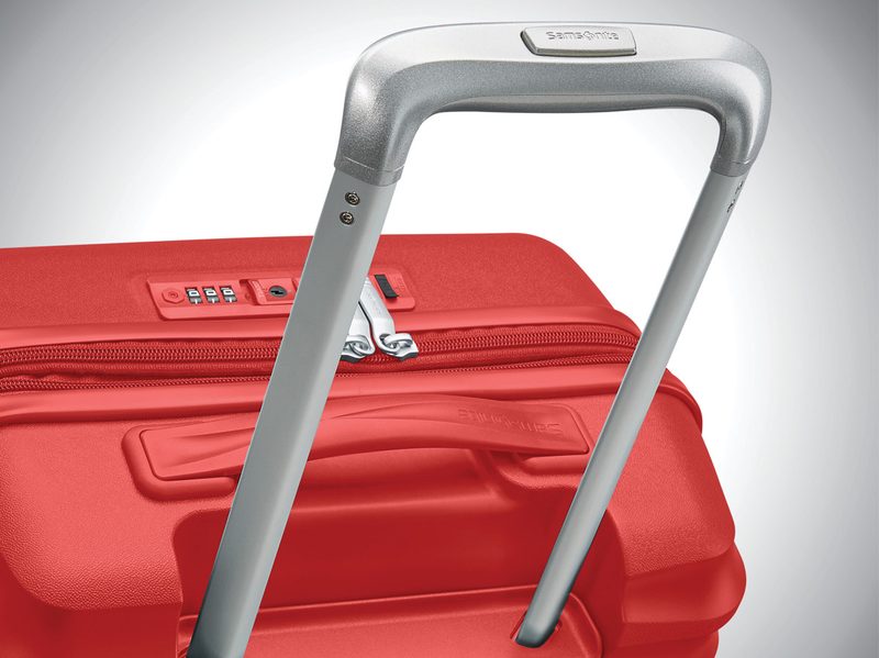 The Samsonite Voltage DLX spinner carry-on suitcase.