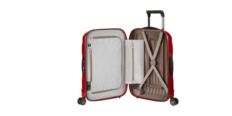 Samsonite luggage on a white background.