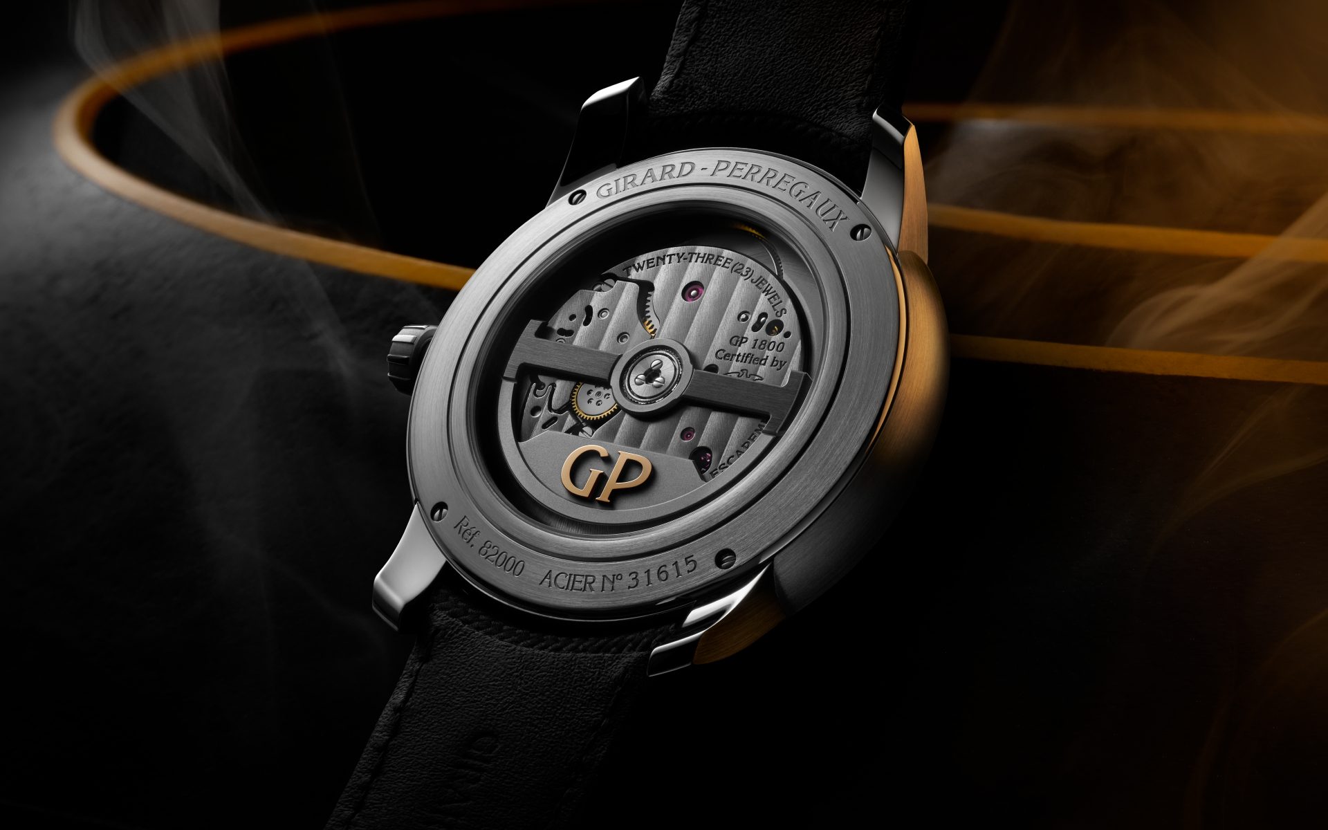 The Girard-Perregaux Free Bridge Meteorite back