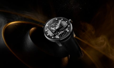 The Girard-Perregaux Free Bridge Meteorite front