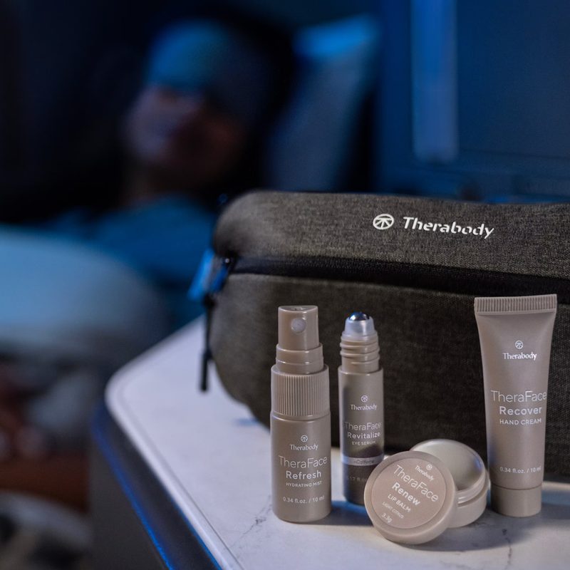 Amenity kit on United Polaris flight