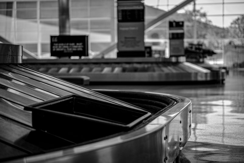 Airport baggage claim carousel