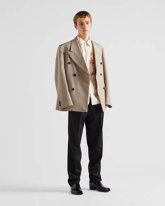 Prada Short-Sleeved Silk Shirt