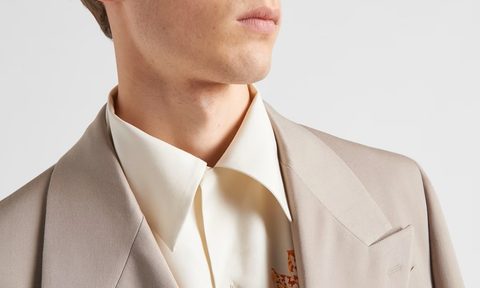 Prada Short-Sleeved Silk Shirt