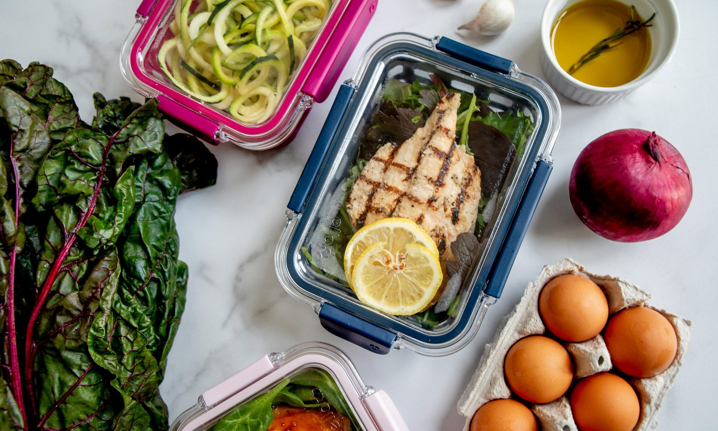 High protein meals.