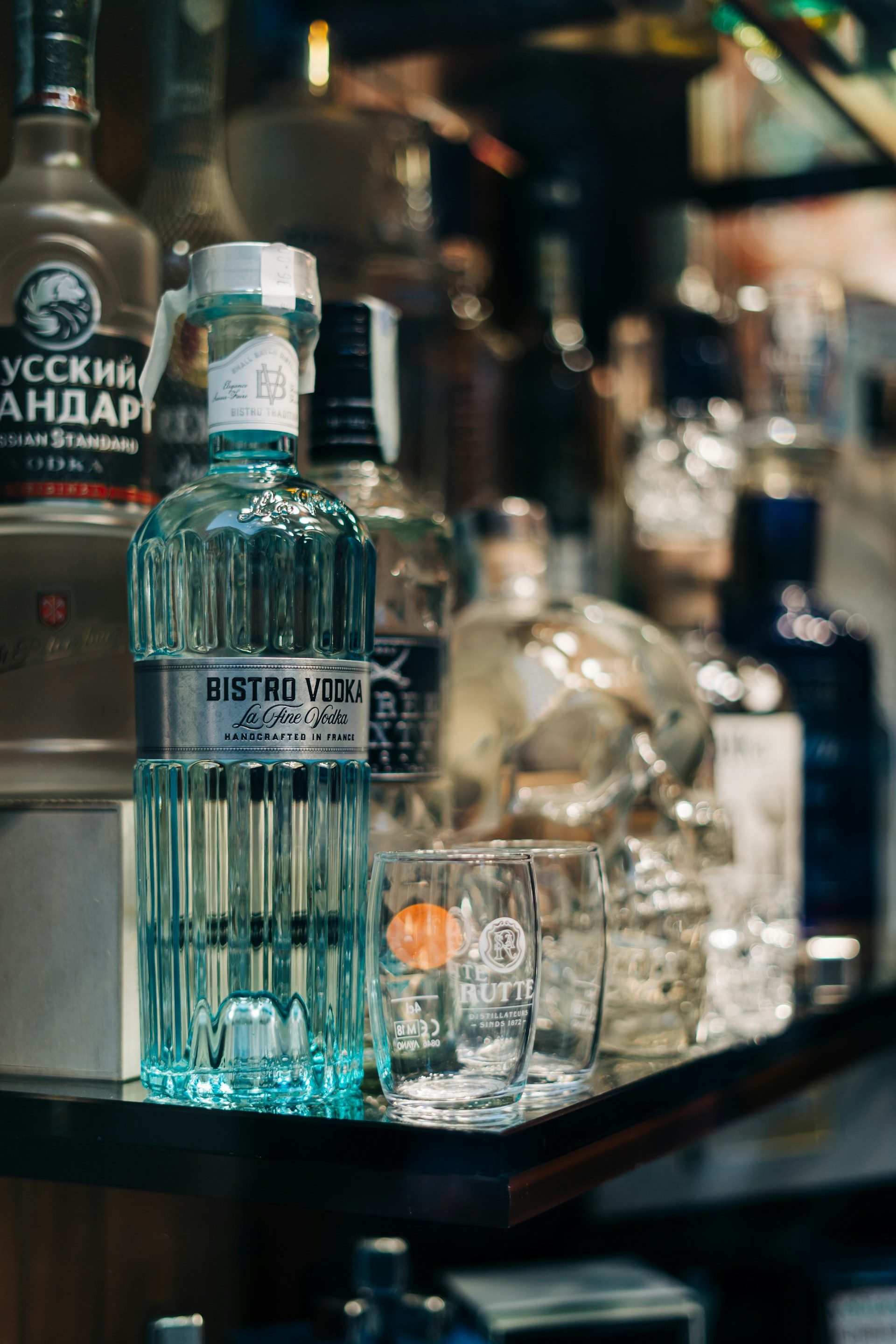 Vodka bottles