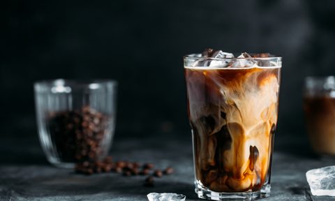Iced coffee with cream