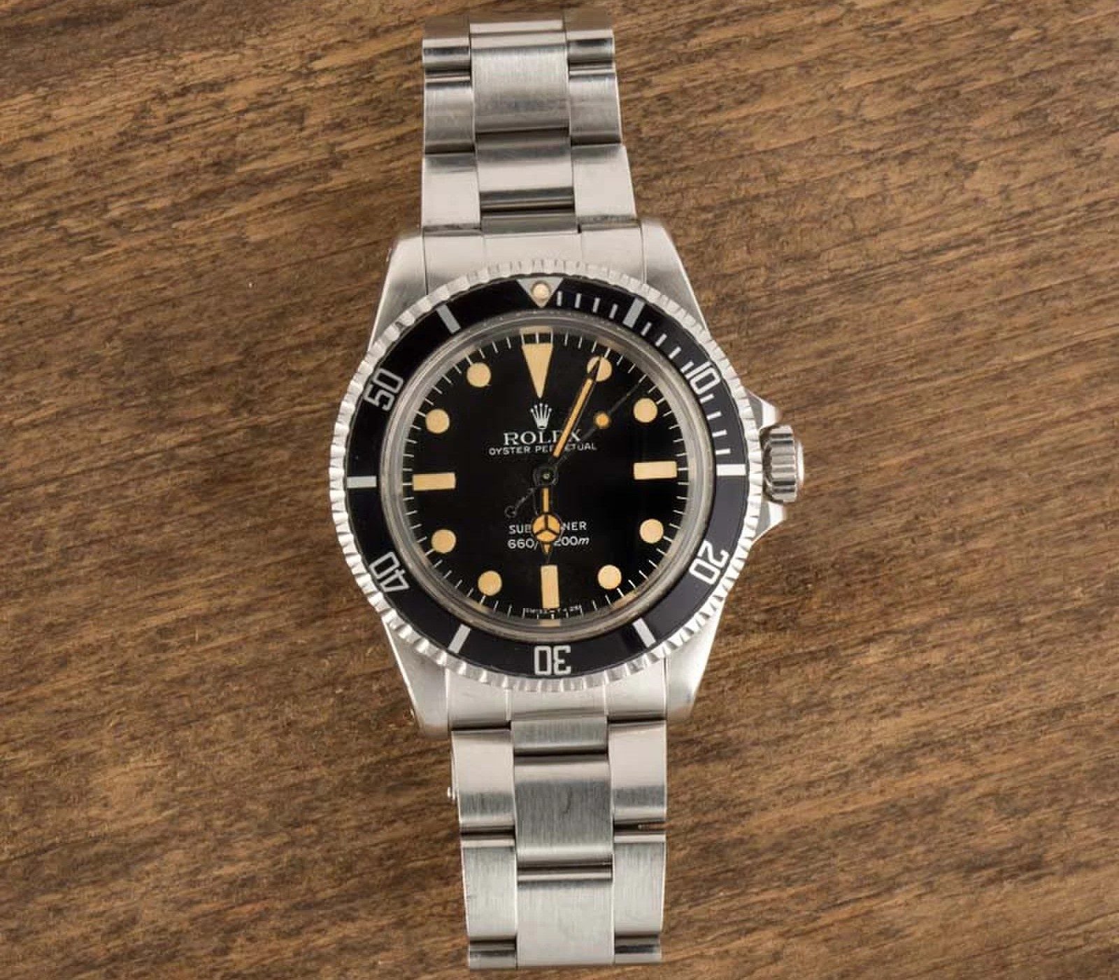Rolex Submariner 5513 Maxi Dial watch.