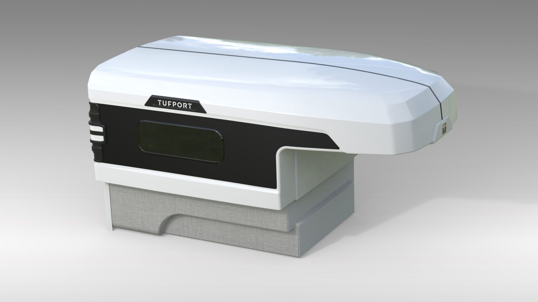 Side view of Tufport's Overlander truck camper concept.