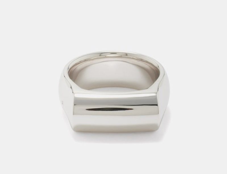 Tom Wood Crest Rhodium-Plated Sterling Silver Ring