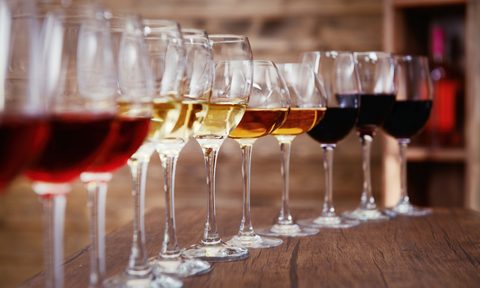Varied wine glasses