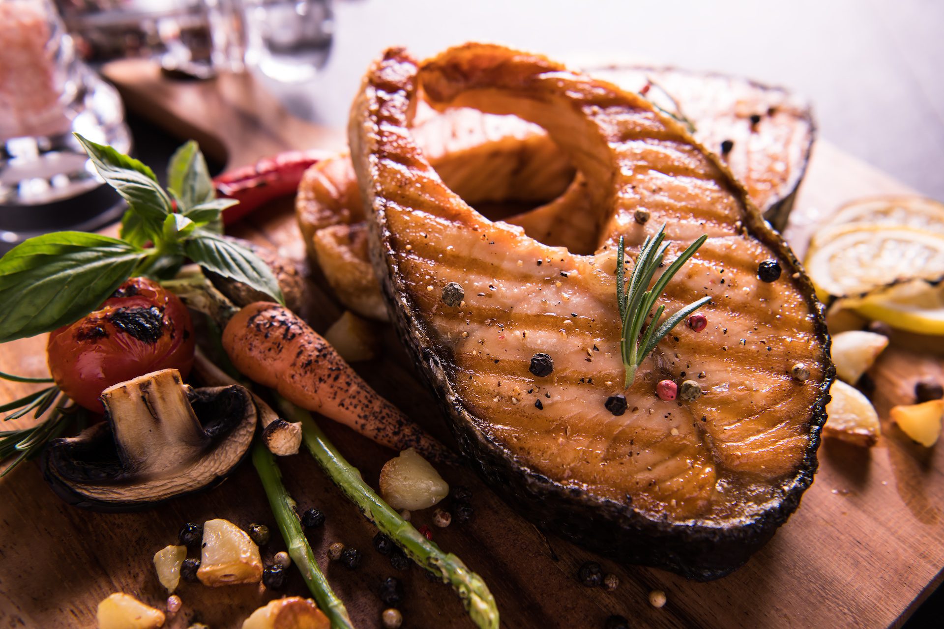 Grilled salmon