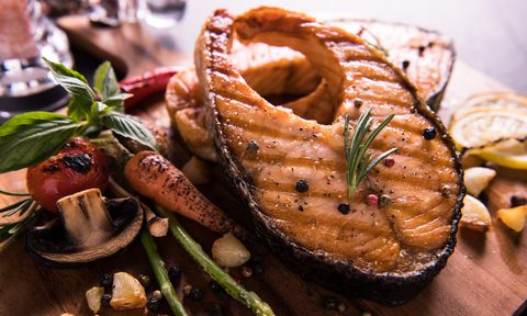 Grilled salmon