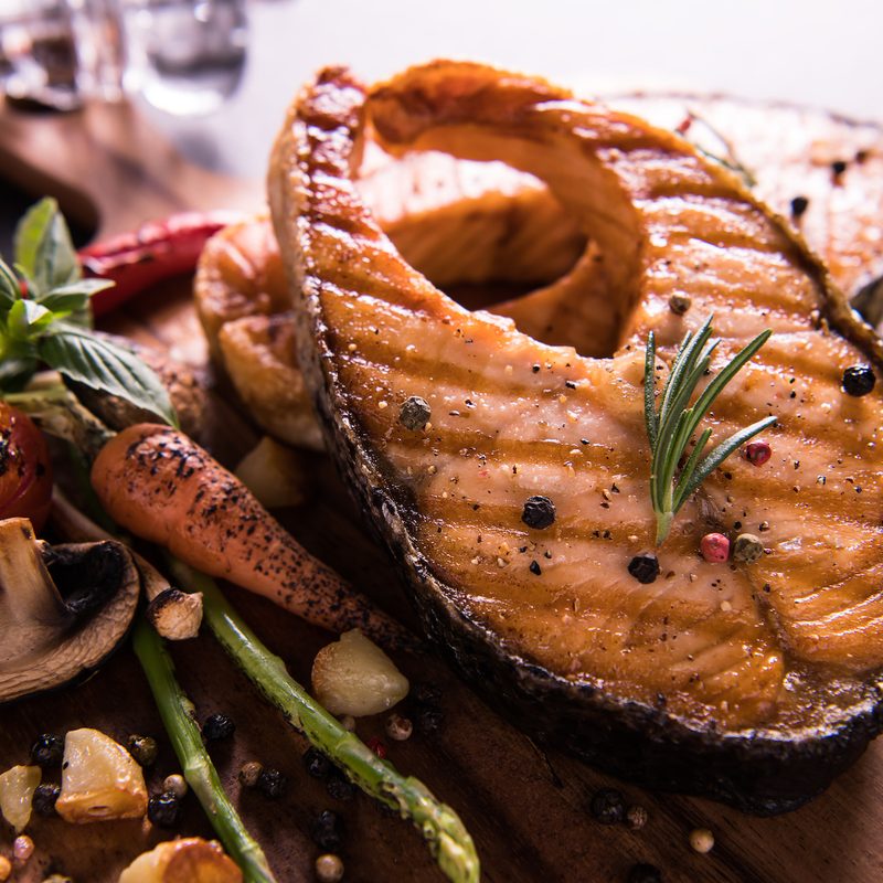 Grilled salmon