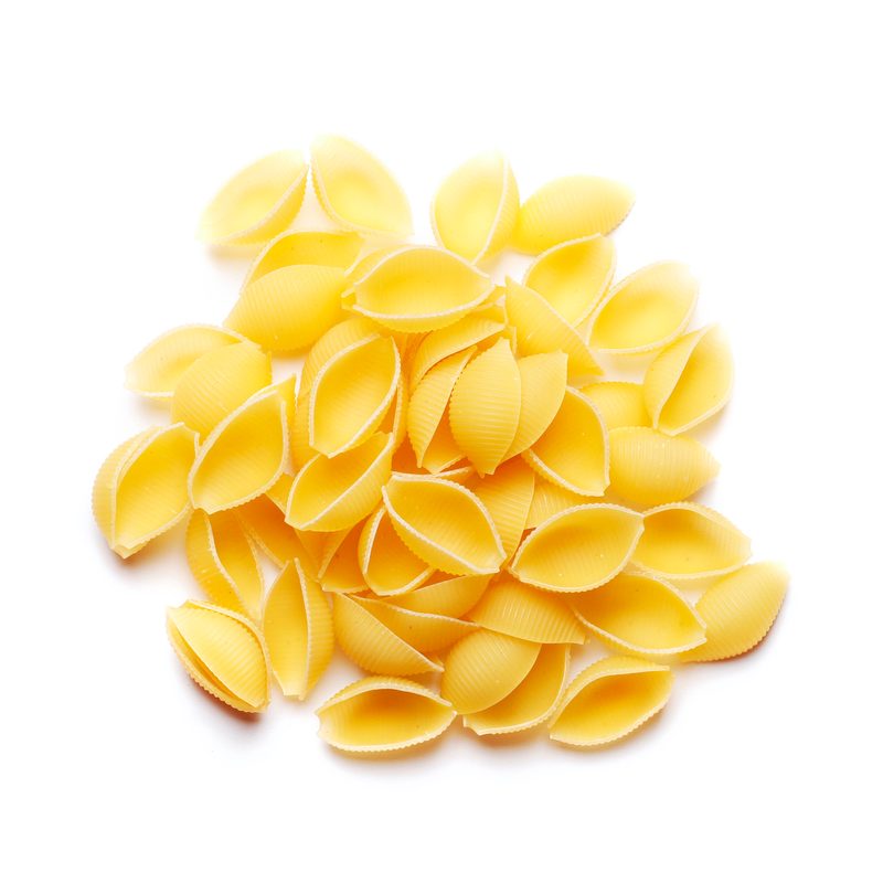 Raw pasta shells