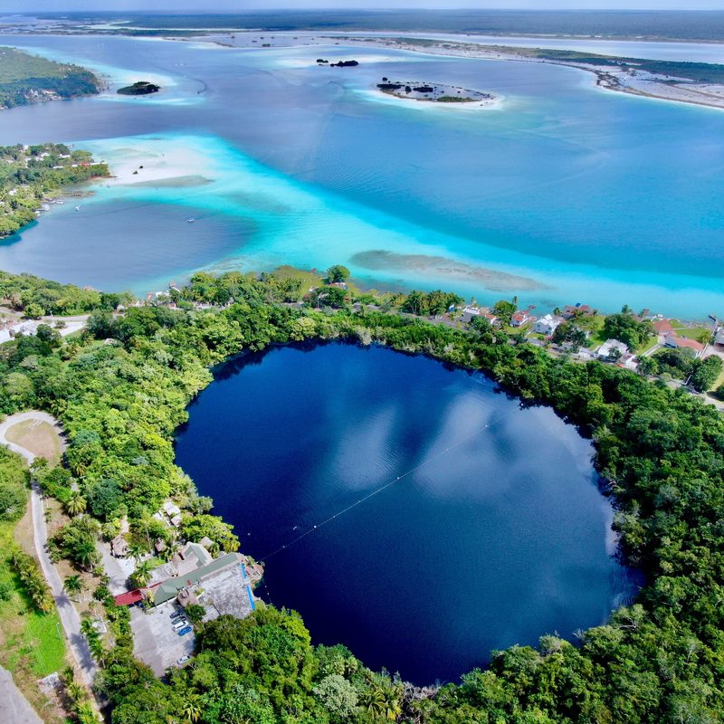 Bacalar aerial views with drone