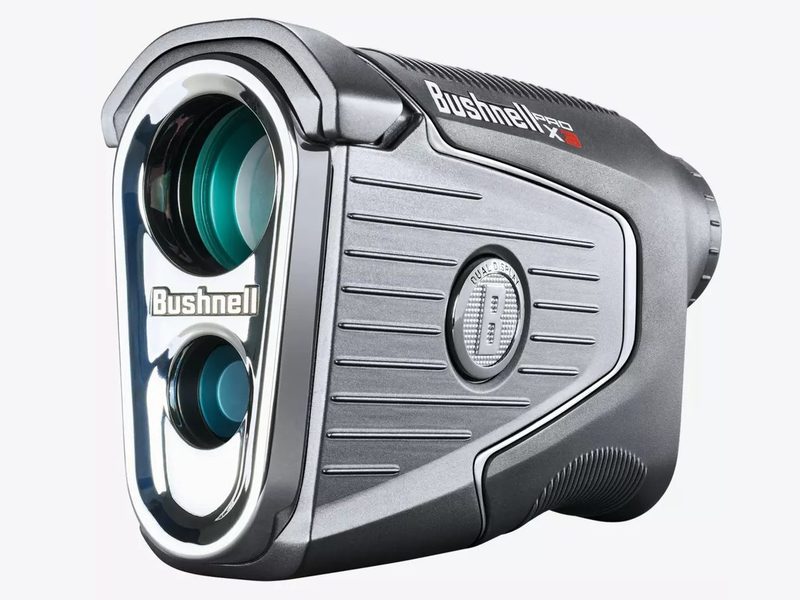 A side view of the Bushnell Pro X3 Laser Rangefinder.