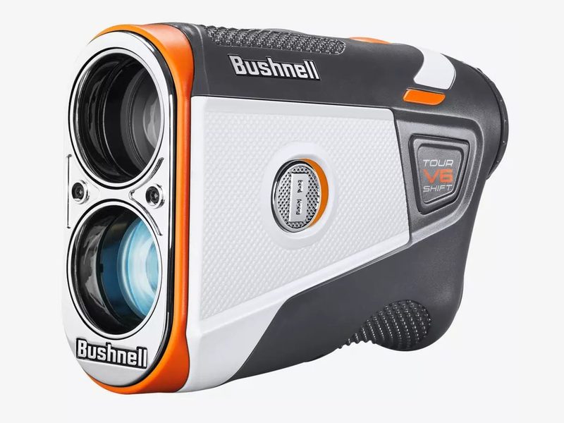 A side view of the Bushnell Tour V6 Shift golf rangefinder.