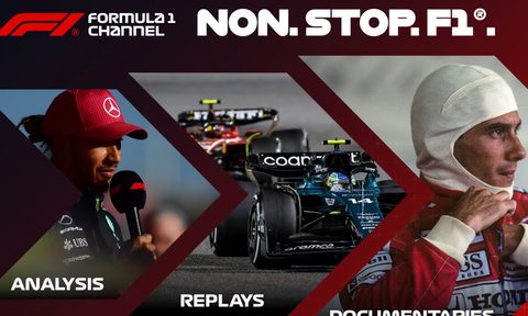F1 graphics for Formula 1 streaming channel content.