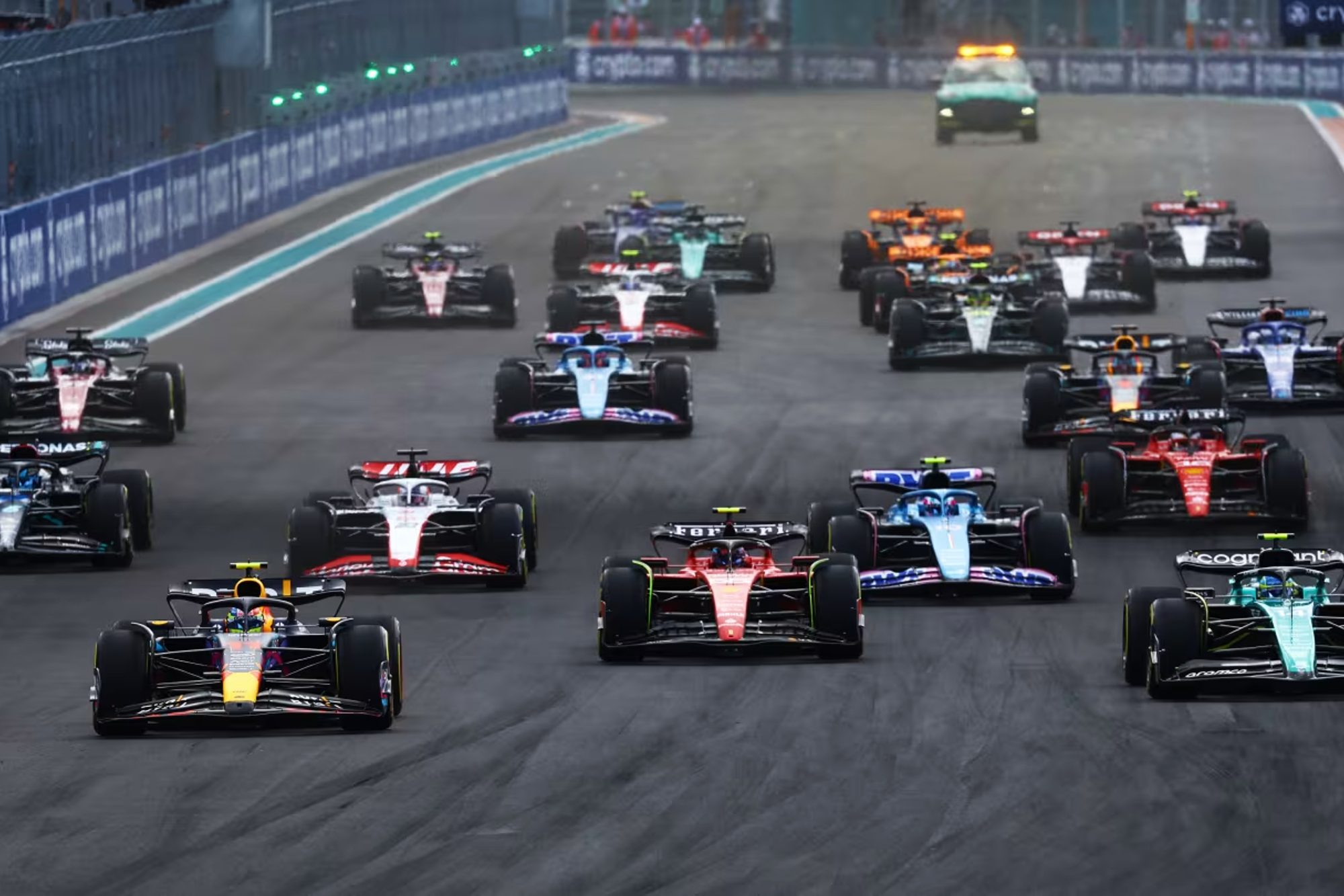 Formula 1 racing during the 2023 Miami Grand Prix.