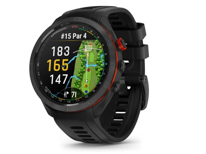 A hole on the Garmin Approach S70 golf GPS watch.