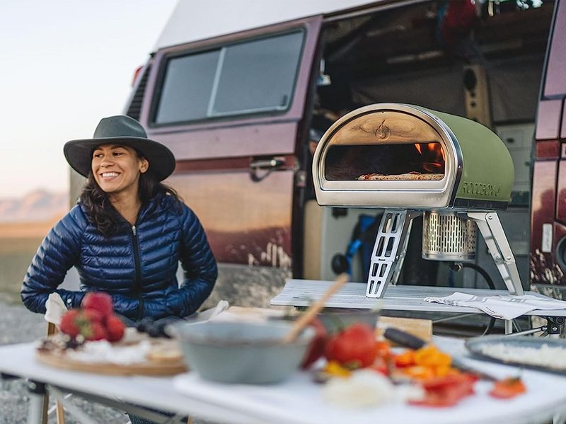 Cooking pizza on the Gozney Roccbox.