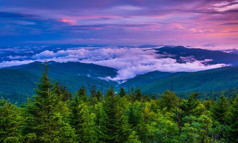 Great Smoky Mountains National Park sunset view