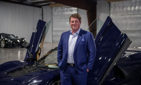 Jon Hennessey standing in front of a Venom F5