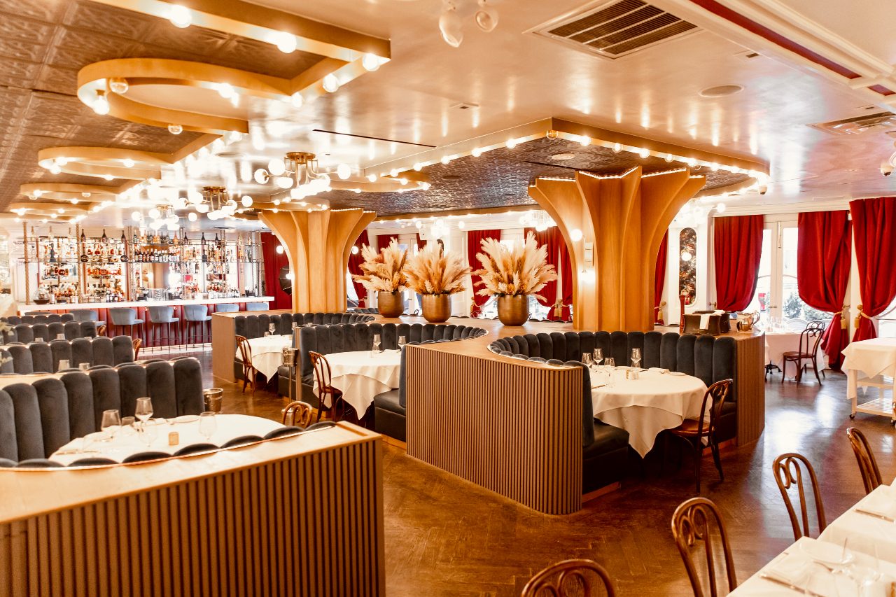 Maison Close restaurant dining room.