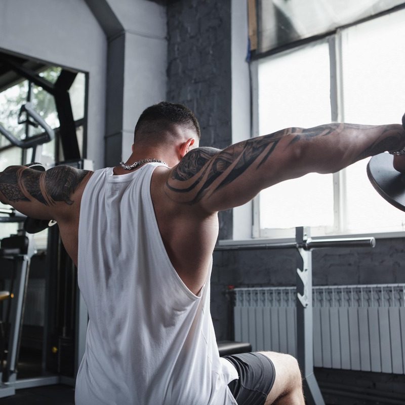 Man doing lateral raises