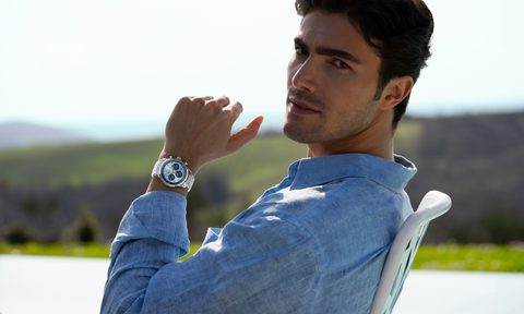 Norqain Freedom Collection sky blue dial on model