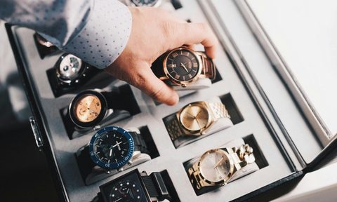 Person picking out a watch