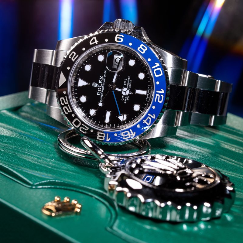 ROLEX WATCH GMT-MASTER II MODEL 116710 CERAMIC BEZEL BATMAN BATGIRL
