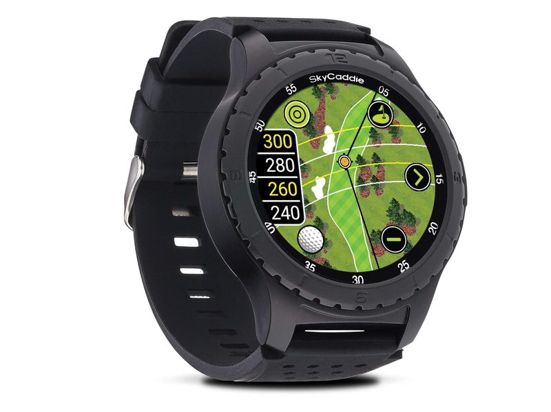 The display of the SkyCaddie LX5 GPS golf watch.