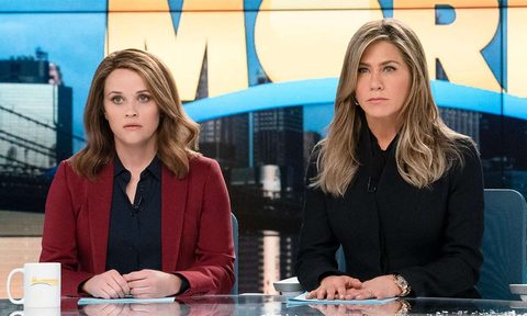 Reese Witherspoon and Jennifer Aniston in The Morning Show.