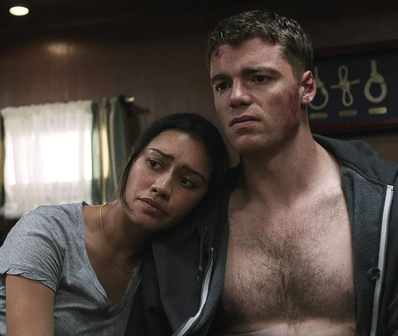 Gabriel Basso and Luciane Buchanan in The Night Agent
