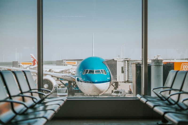 Airplane waiting at gate