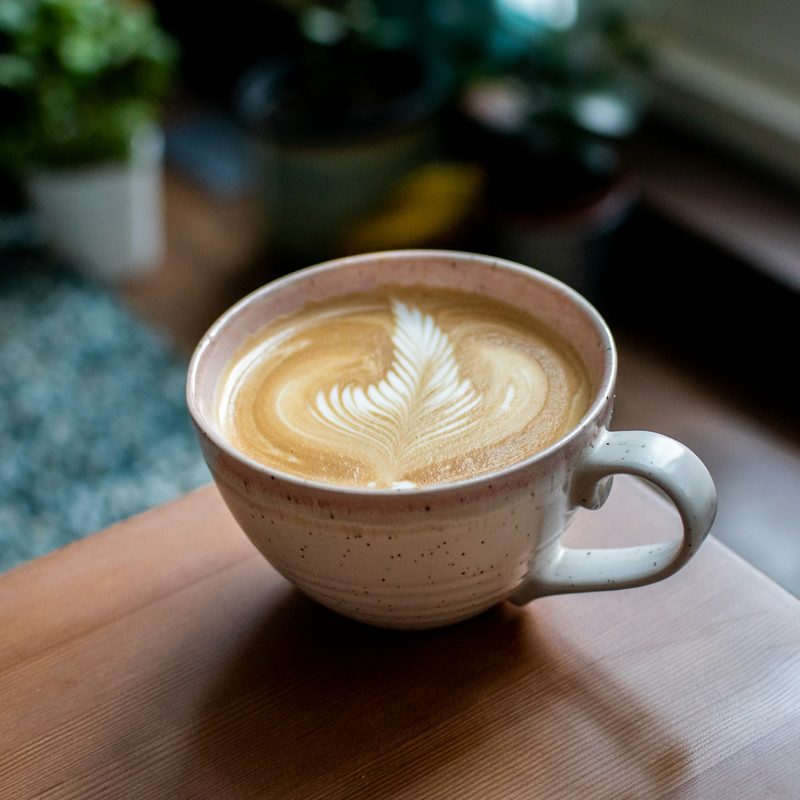 Flat white coffee