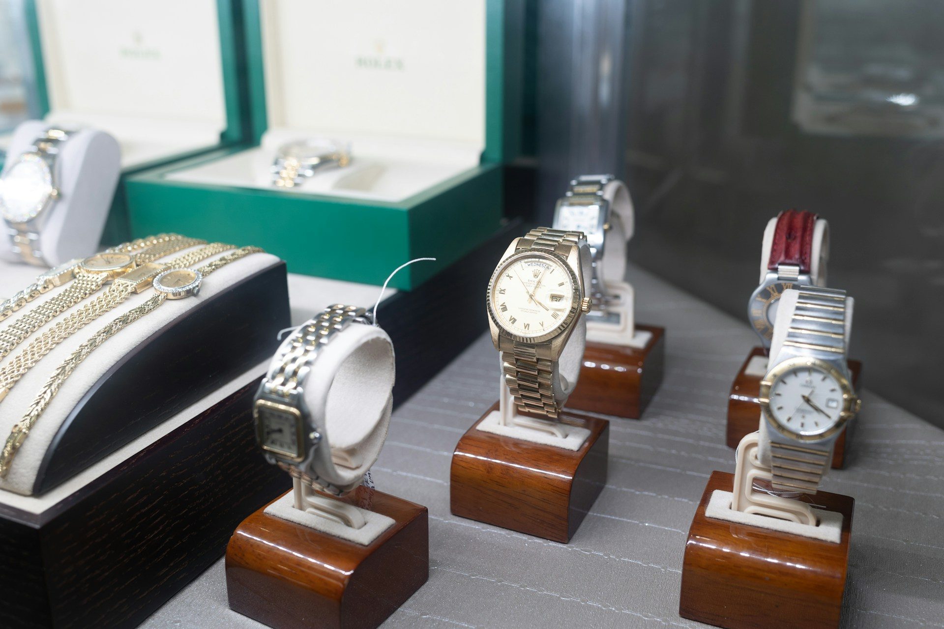 watches sitting on table