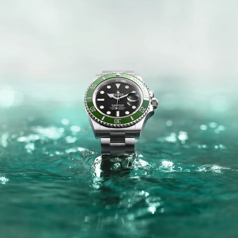 Rolex Submariner watch in green